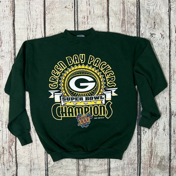 Vintage Green Bay Packers Super Bowl XXXI NFL Football Sweatshirt - Picture 1 of 4